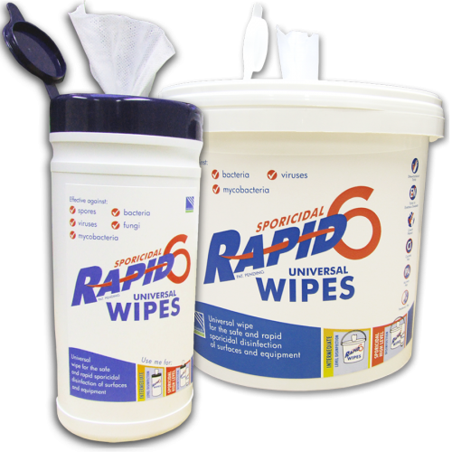 Rapid 6 Universal Sporicidal Wipes Group