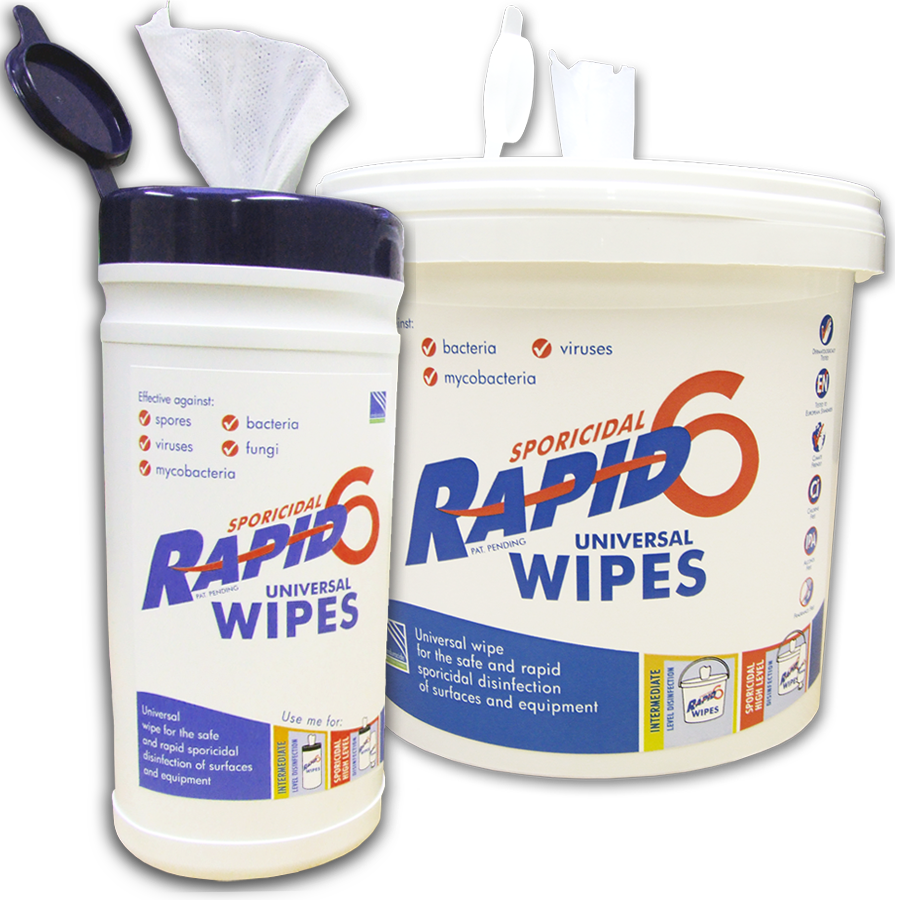 Rapid 6 Universal Sporicidal Wipes Group
